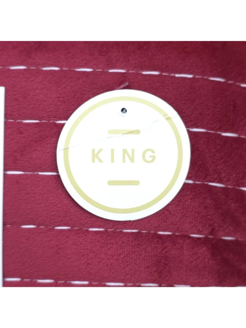 Lenox 3-Piece King Quilt Set Luxurious Feel Easy Care Red Pin Stripes Holiday